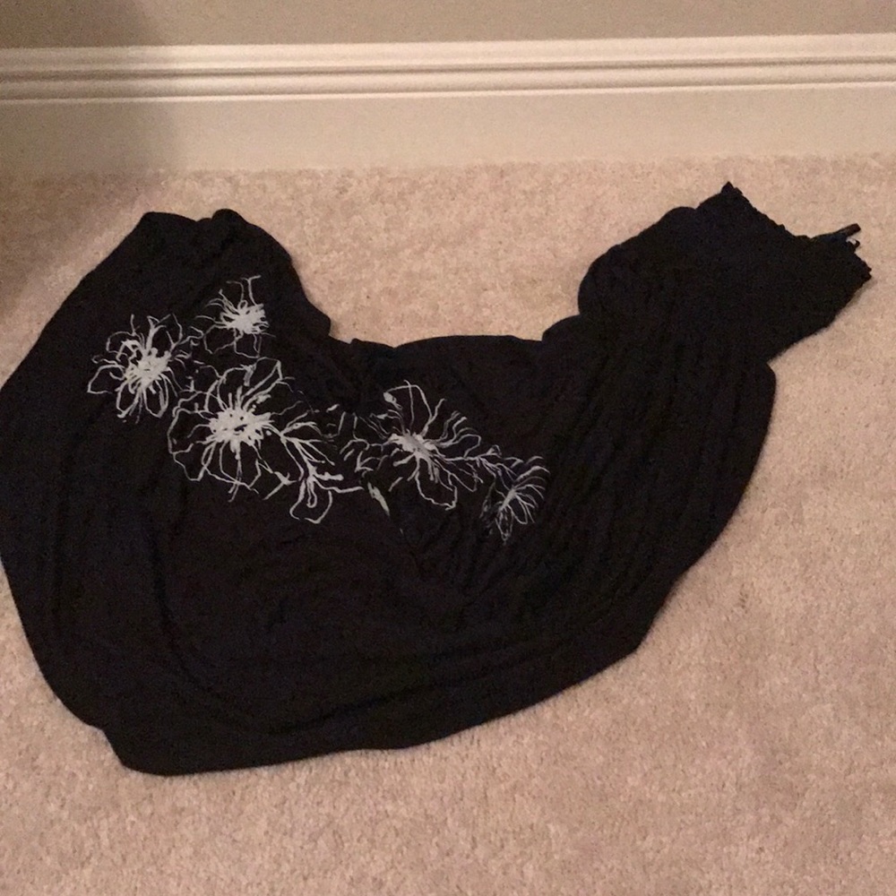 Floor length strapless maxi dress